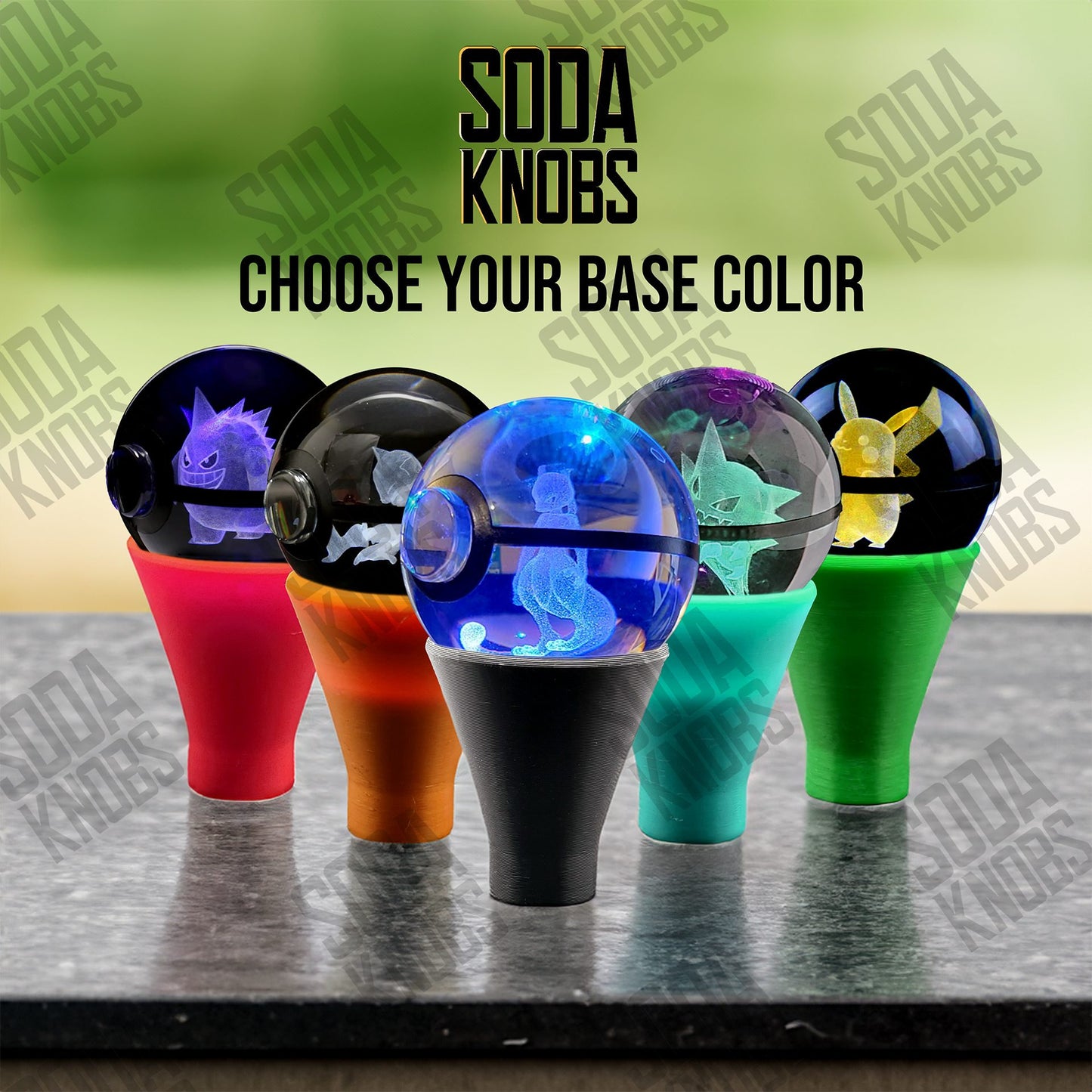 Aerodactyl - Crystal Pokeball Shift Knob - Your Drive - Your Design!